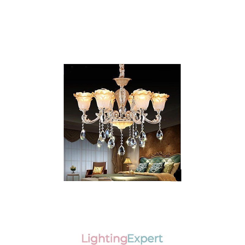 European Style Retro Crystal Pendant lamp Americange lamp