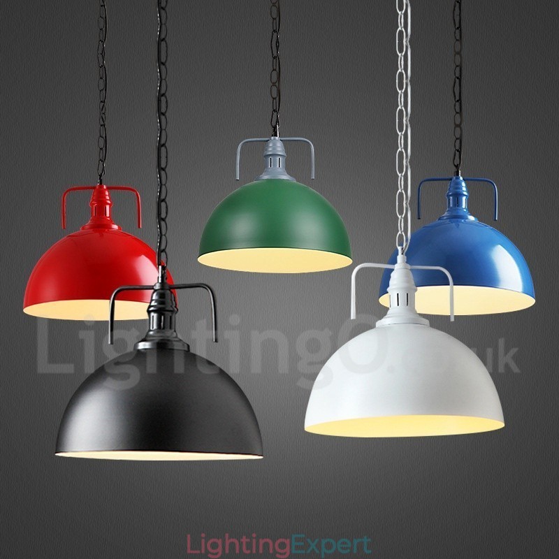 Vintage Multi Colors Metal Pendant Light