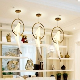 Modern Contemporary Paper Crane 1 Light Pendant Light