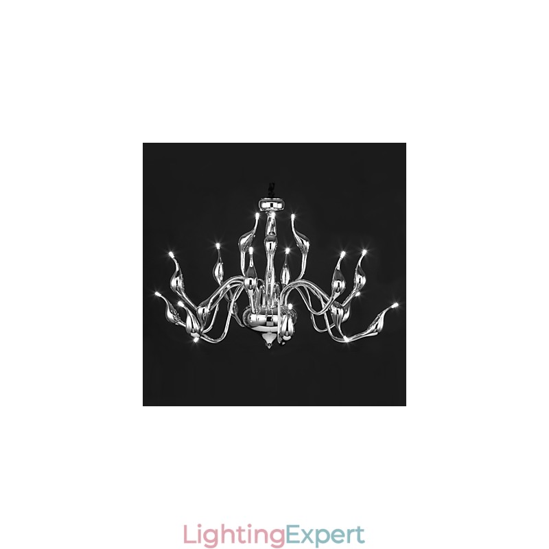 Modern Chandelier Light 18 Lights G4 Chrome Finish