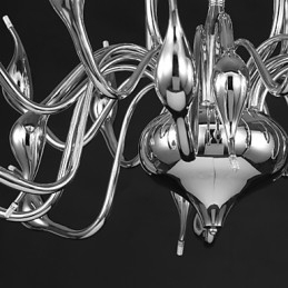 Modern Chandelier Light 18 Lights G4 Chrome Finish