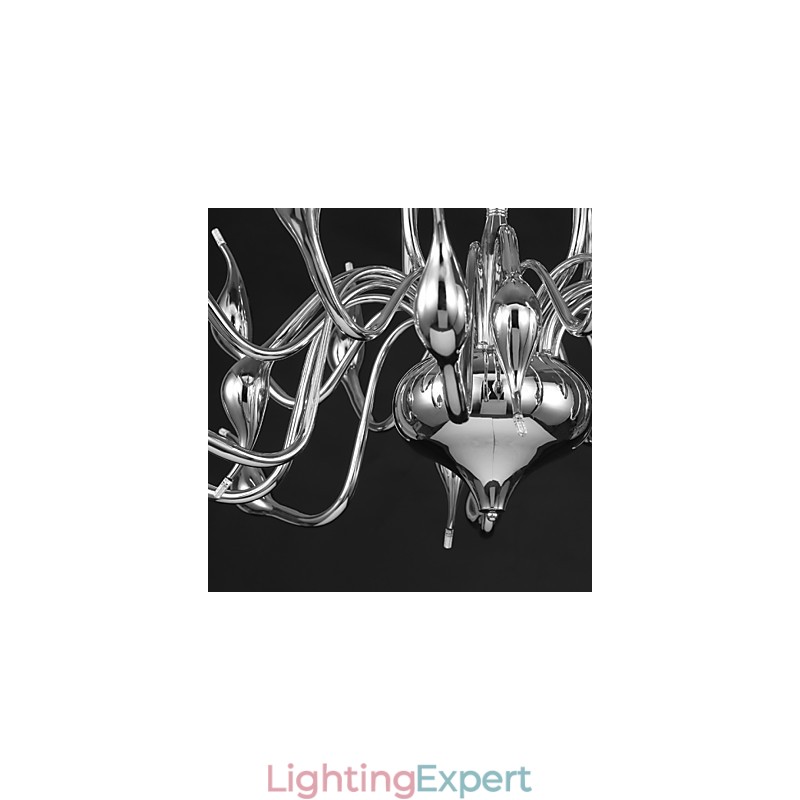 Modern Chandelier Light 18 Lights G4 Chrome Finish
