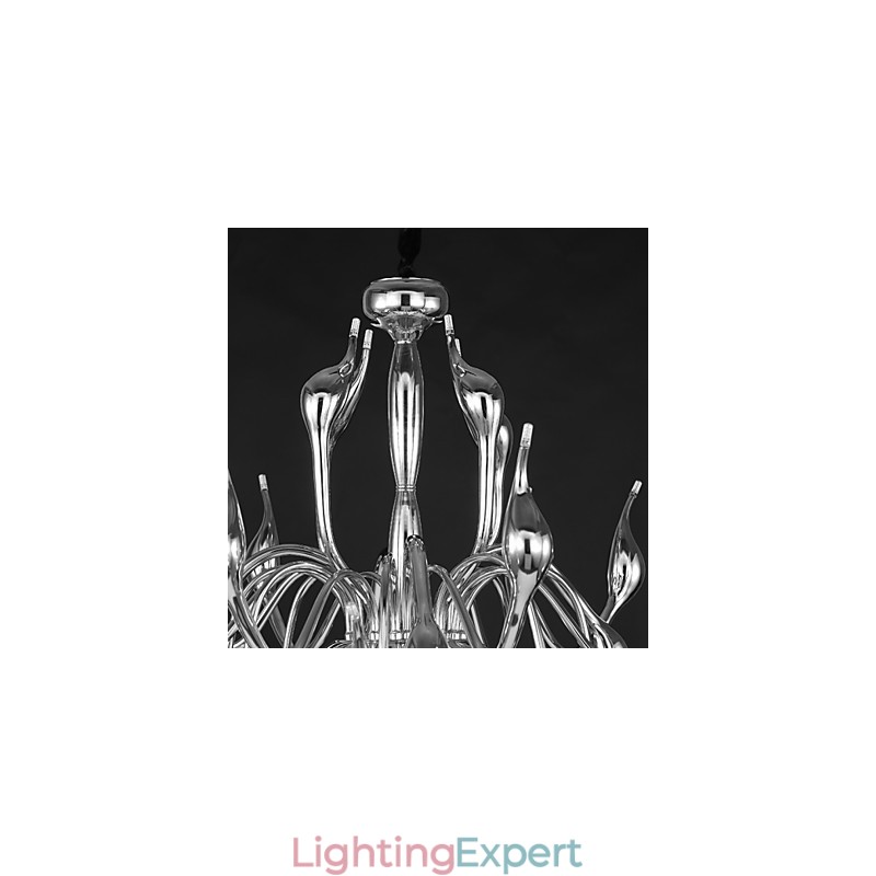 Modern Chandelier Light 18 Lights G4 Chrome Finish