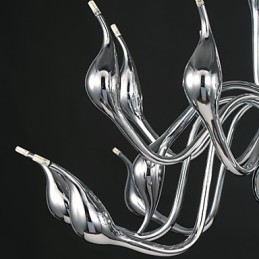 Modern Chandelier Light 18 Lights G4 Chrome Finish