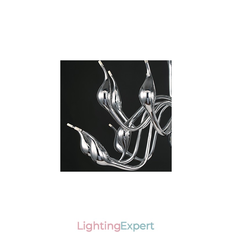 Modern Chandelier Light 18 Lights G4 Chrome Finish