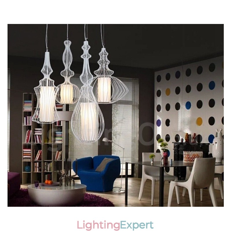 Country Vintage Metal Vase Shape Pendant Light