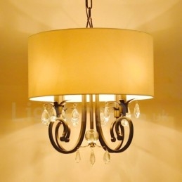 Rustic Lodge Metal Drum Pendant Light