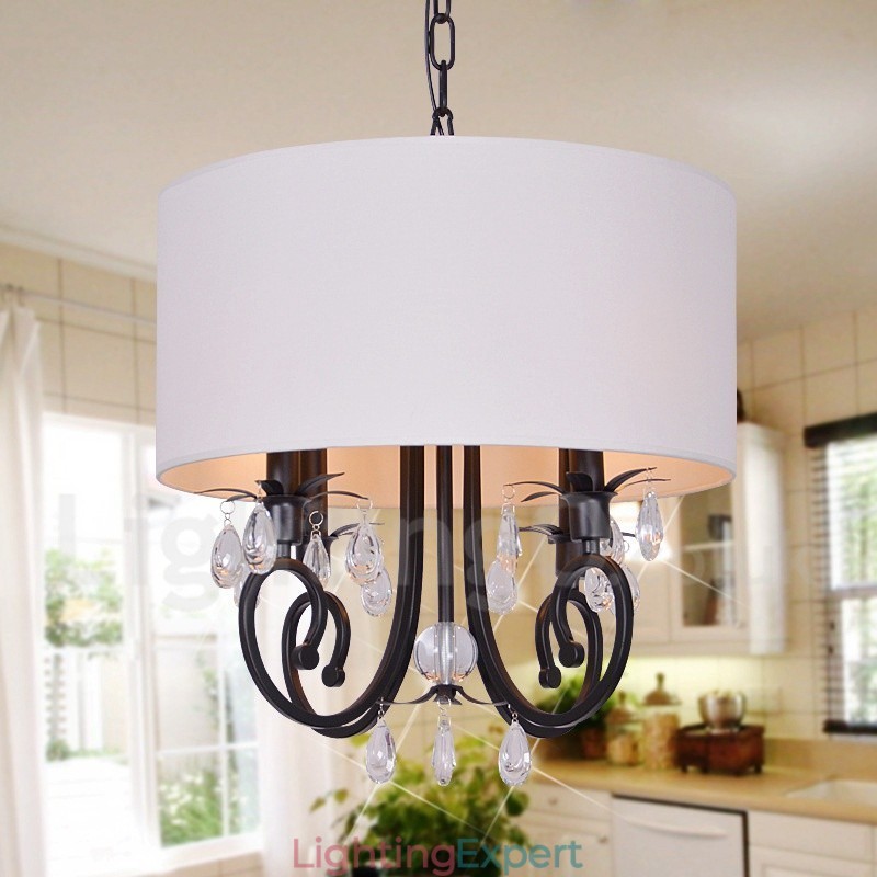 Rustic Lodge Metal Drum Pendant Light