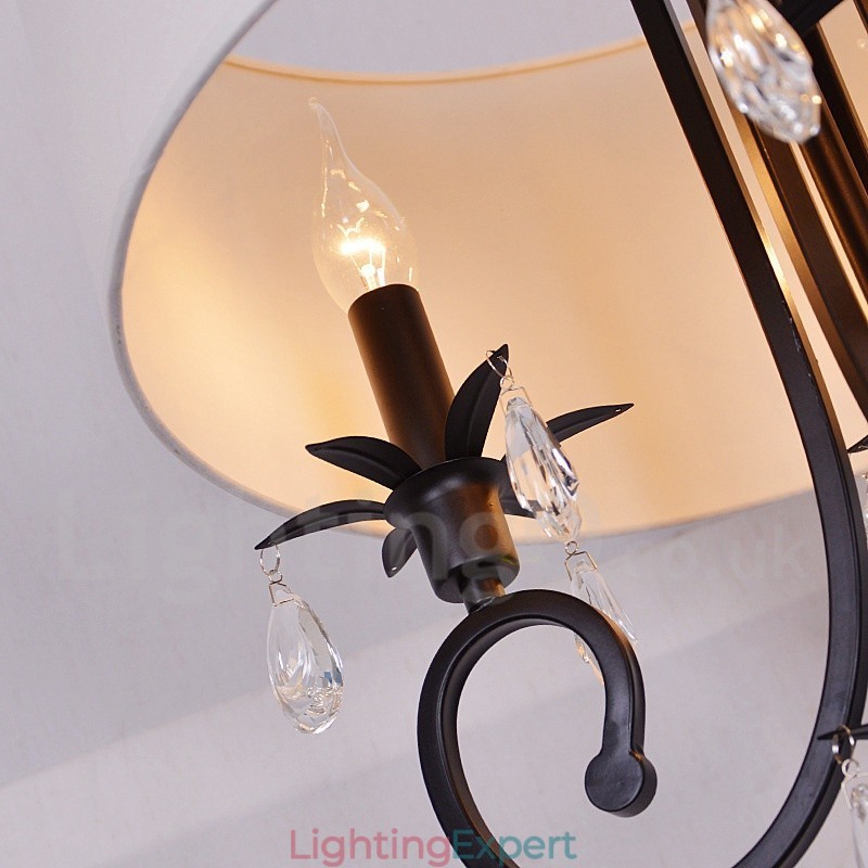 Rustic Lodge Metal Drum Pendant Light