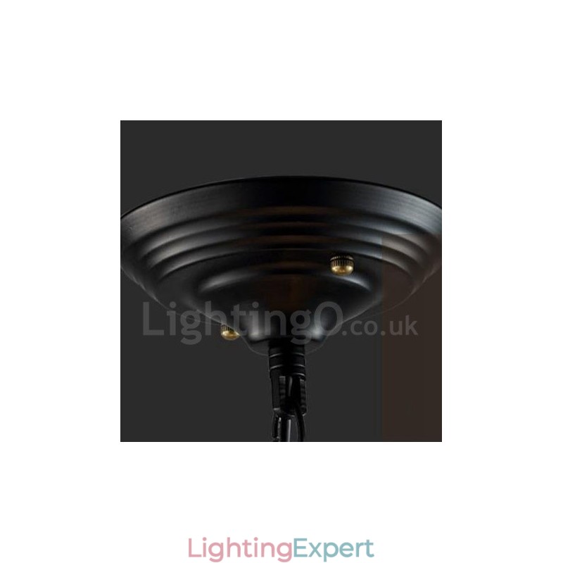6 Light Metal Globe Vintage Pendant Light