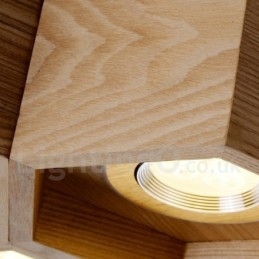 6 Light Wood Modern Contemporary Pendant Light