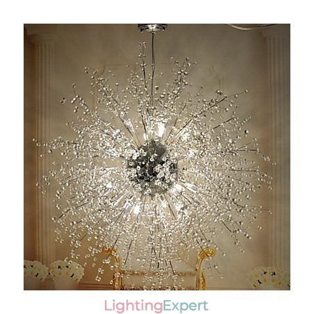 Modern Lantern Globe Crystal Chrome Metal Flush Mount Modern Lantern Globe Crystal Chrome Metal Flush Mount