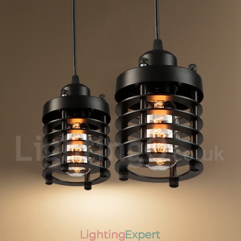 1 Light Retro Vintage Copper Pendant Light