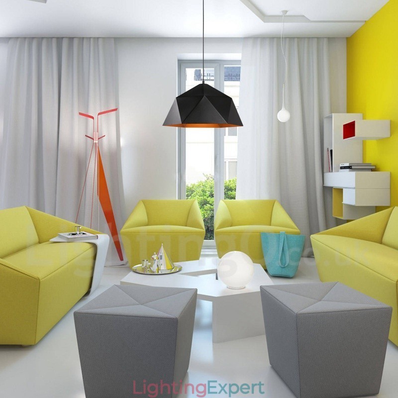 Black 1 Light Modern Contemporary Pendant Light