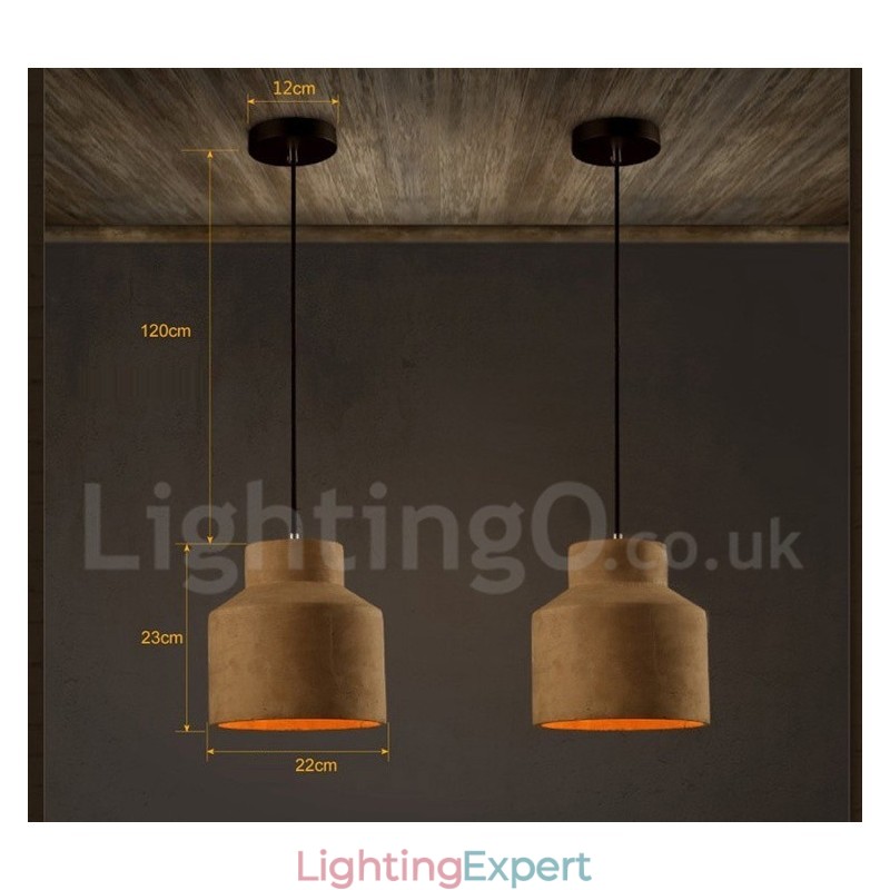 Modern Contemporary Concrte Single Light Pendant Light