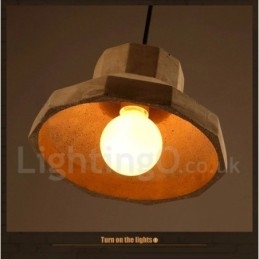 Modern Contemporary Concrte Single Light Pendant Light