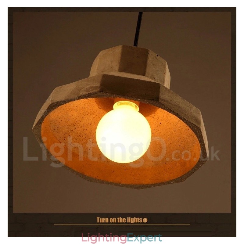 Modern Contemporary Concrte Single Light Pendant Light