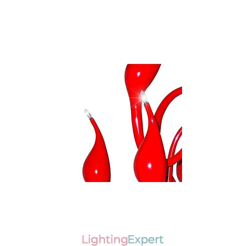 Modern Chandelier Light 24 Lights G4 Red Painting