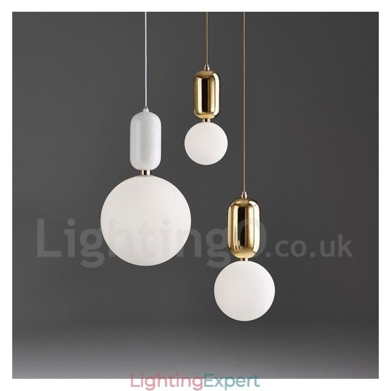 Modern Contemporary Pendant Light with Glass Shade