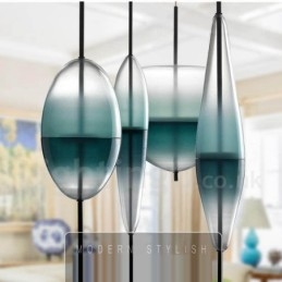 Modern Contemporary Gradient Color Pendant Light with Glass Shade