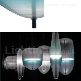 Modern Contemporary Gradient Color Pendant Light with Glass Shade