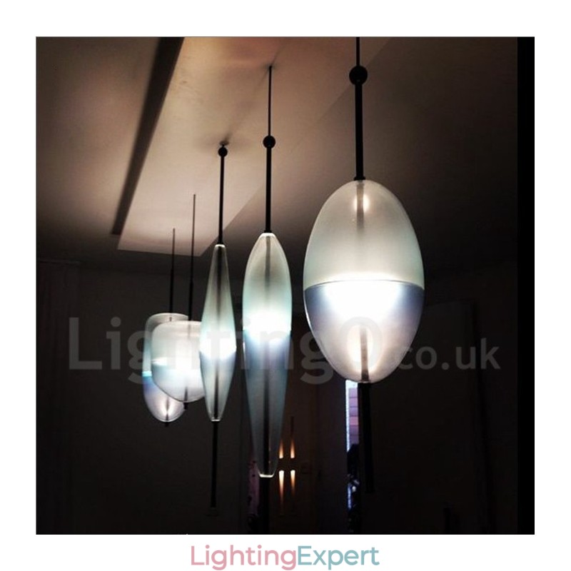 Modern Contemporary Gradient Color Pendant Light with Glass Shade