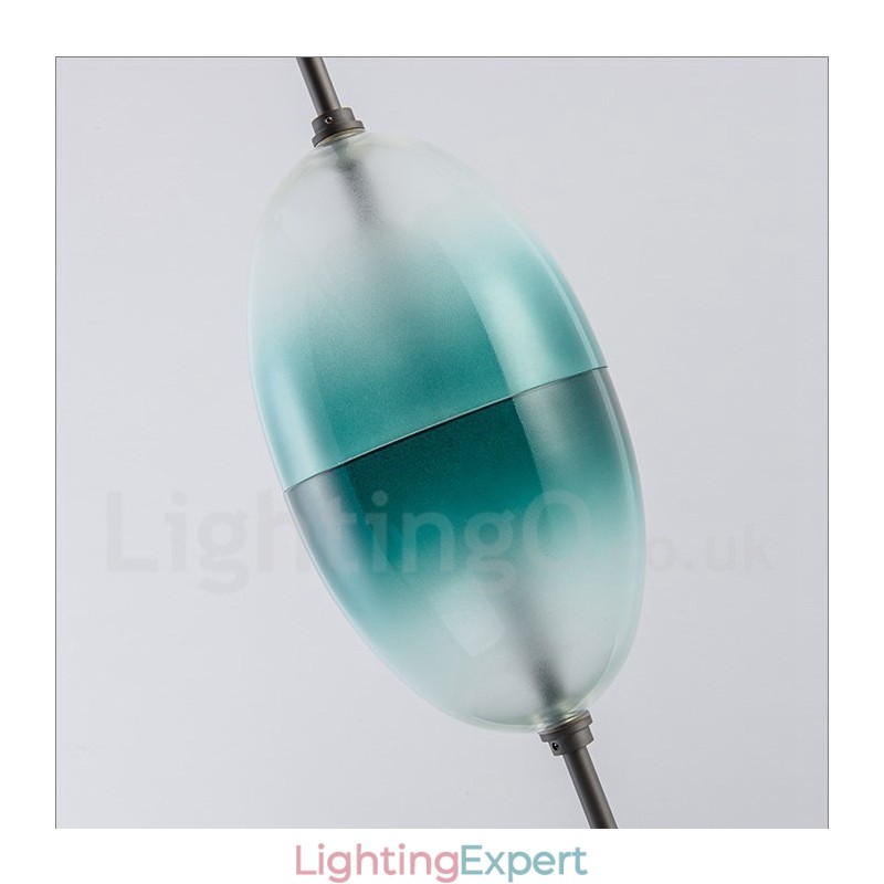 Modern Contemporary Gradient Color Pendant Light with Glass Shade
