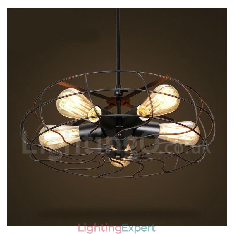 Retro Vintage 5 Light Pendant Light