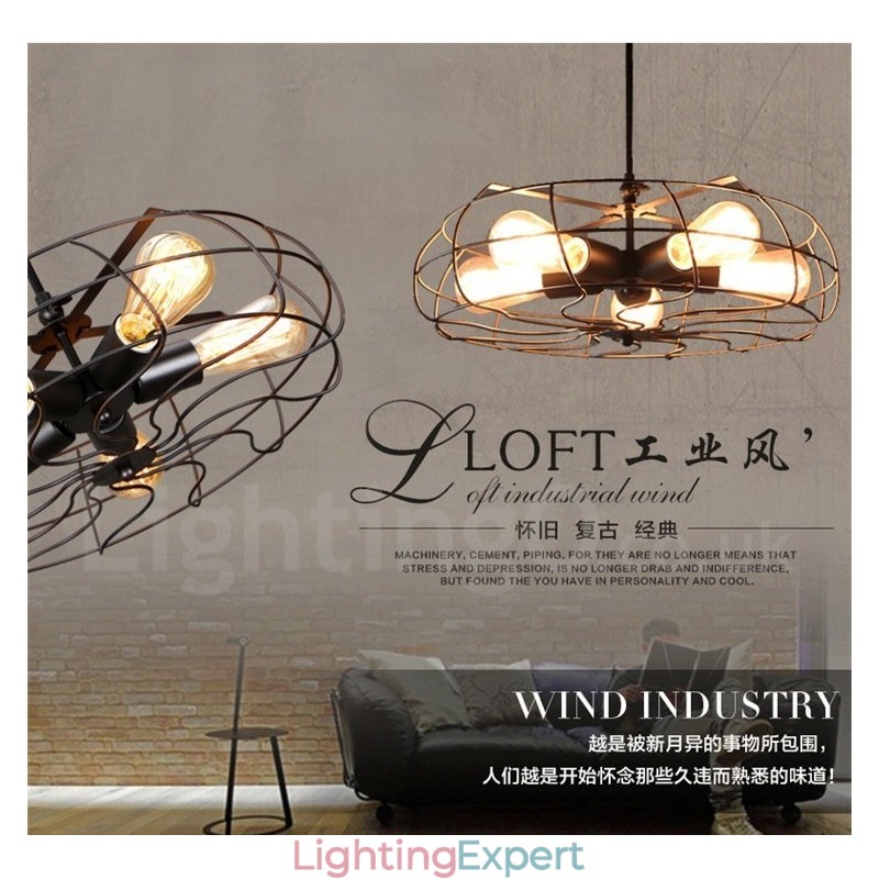 Retro Vintage 5 Light Pendant Light