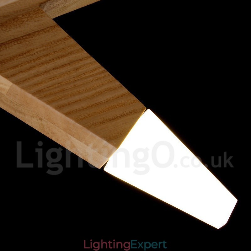 Modern Contemporary Wood 12 Light Pendant Light