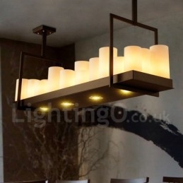 Rustic Lodge Vintage Candlestick Pendant Light