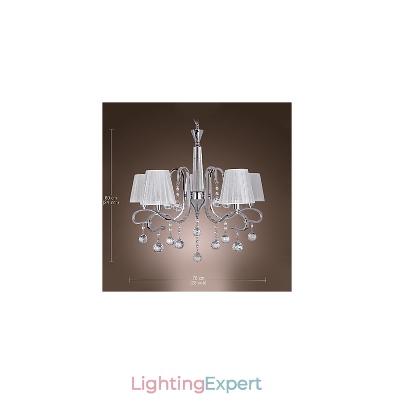 Modern Contemporary Crystal Electroplated Chandelier