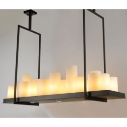 Rustic Lodge Vintage Candlestick Pendant Light