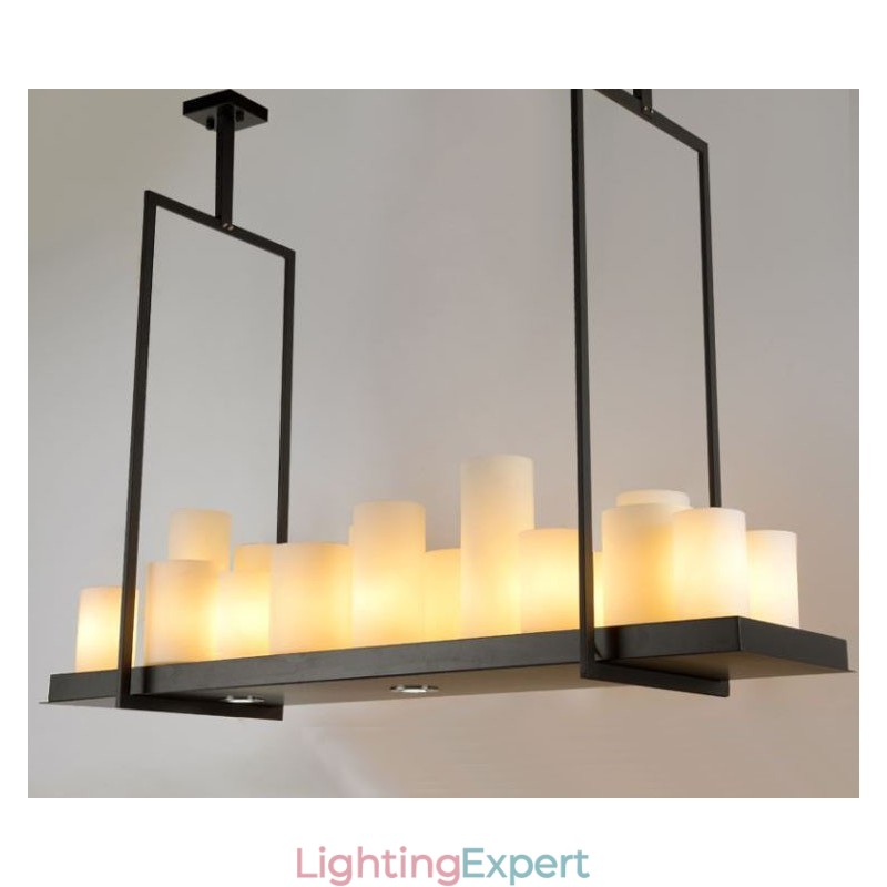Rustic Lodge Vintage Candlestick Pendant Light