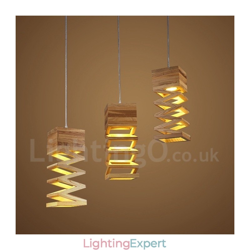 Modern Contemporary Wood Pendant Light