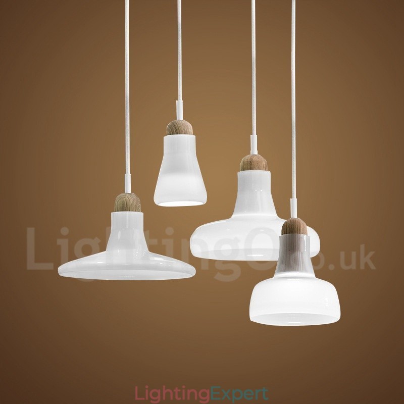 Retro Vintage Pendant Light with Glass Shade Lamp