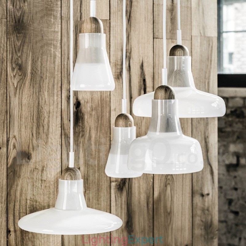 Retro Vintage Pendant Light with Glass Shade Lamp