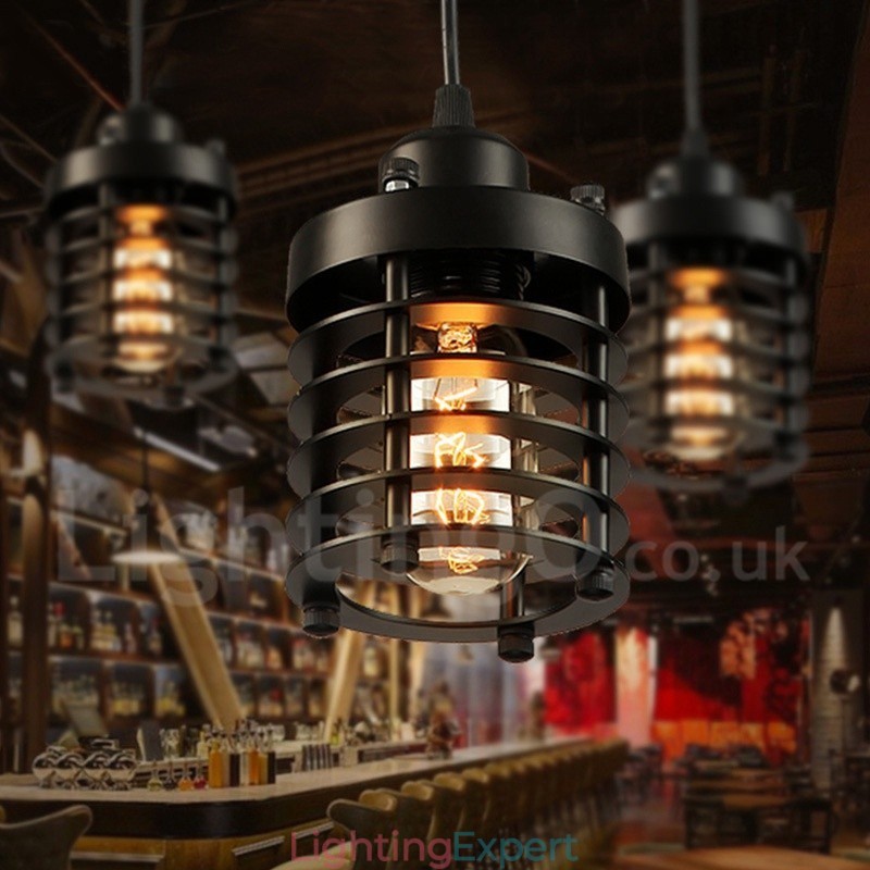 Retro Vintage Metal 1 Light Pendant Light