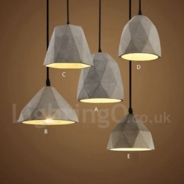Vintage Concrte 1 Light Pendant Light