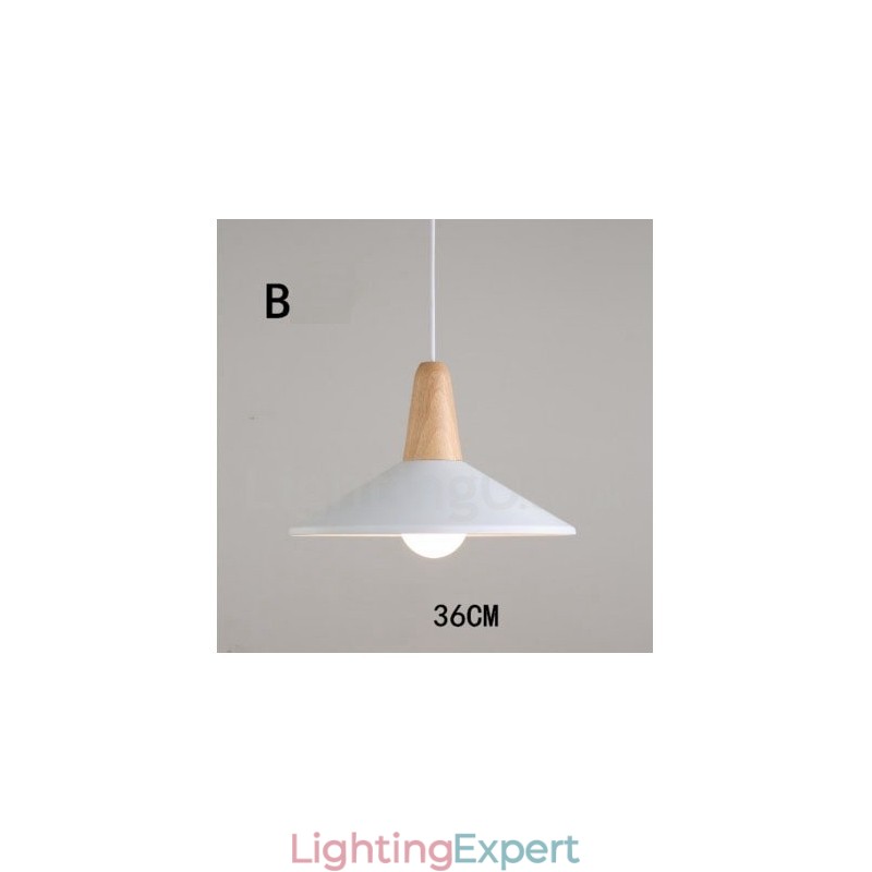 Modern Contemporary Wood Metal Multi Colors Pendant Light