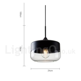 Modern Contemporary Pendant Light with Glass Shade
