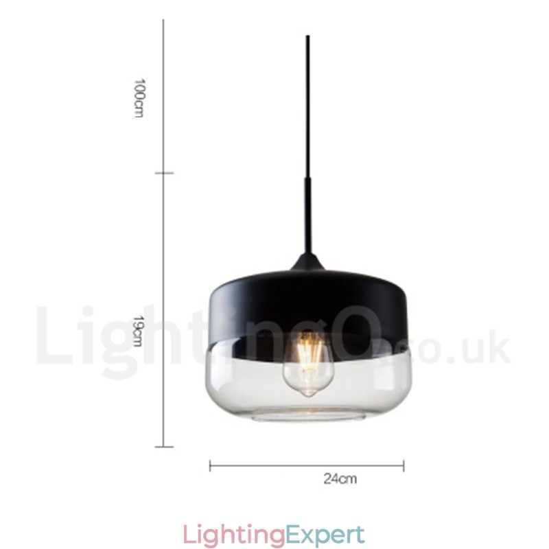 Modern Contemporary Pendant Light with Glass Shade