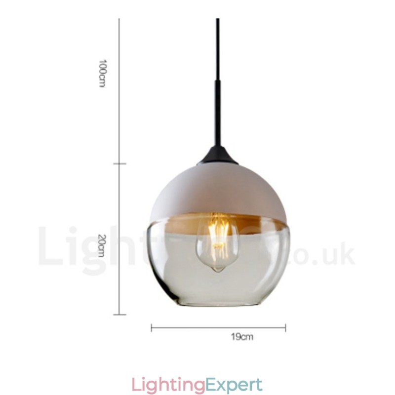 Modern Contemporary Pendant Light with Glass Shade