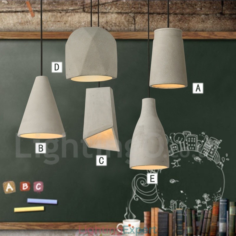 1 Light Concrte Pendant Light