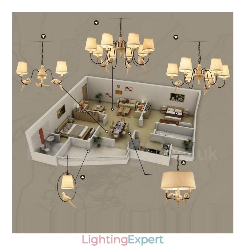 3 Light Rustic Lodge Vintage Pendant Light