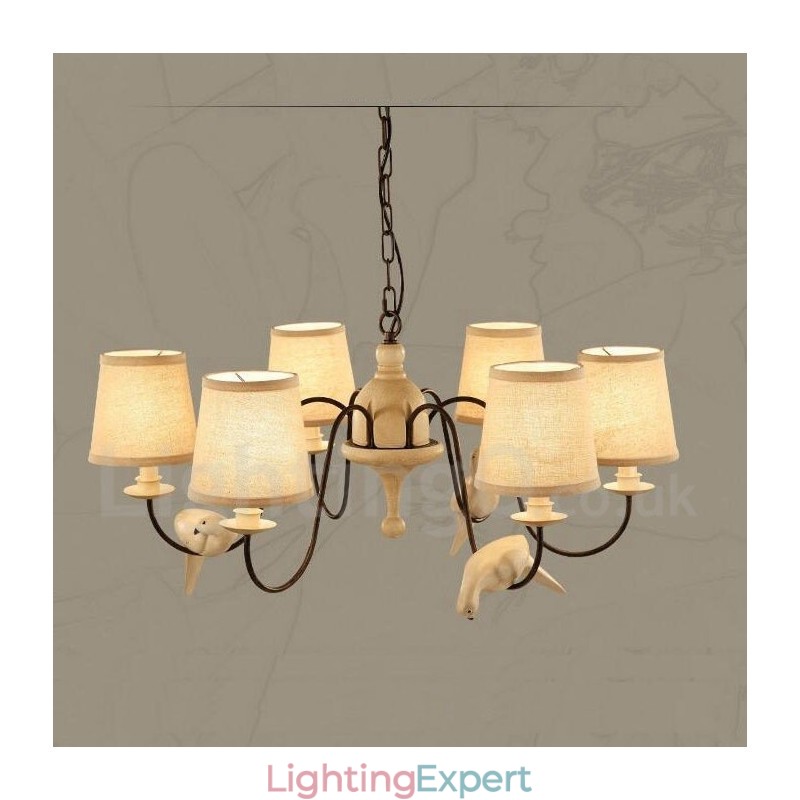 6 Light Rustic Lodge Vintage Pendant Light