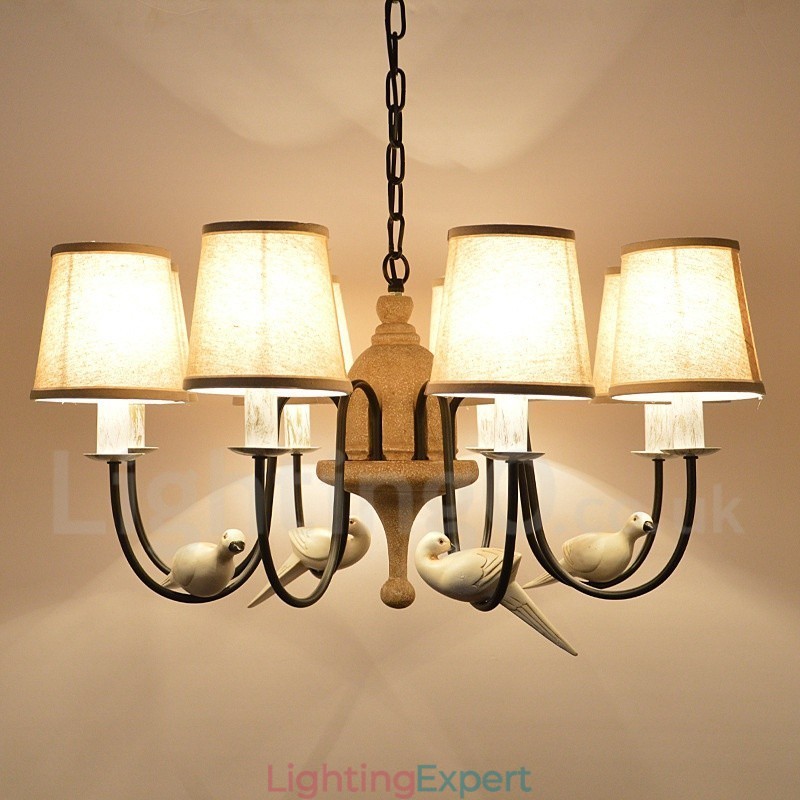 8 Light Rustic Lodge Vintage Pendant Light