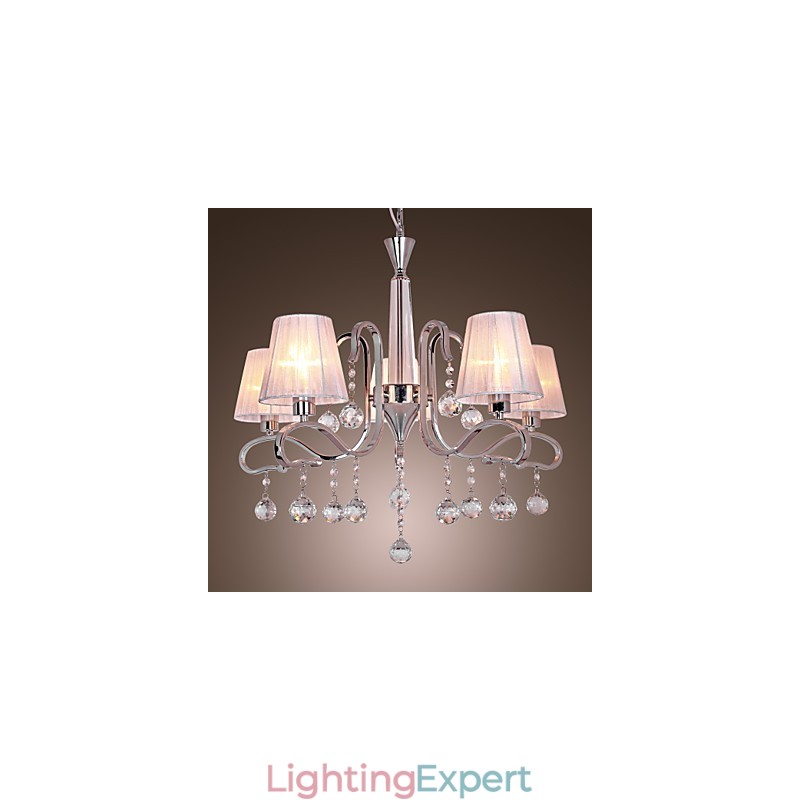 Modern Contemporary Crystal Electroplated Chandelier
