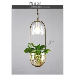 Rustic Lodge Metal Glass Pendant Light