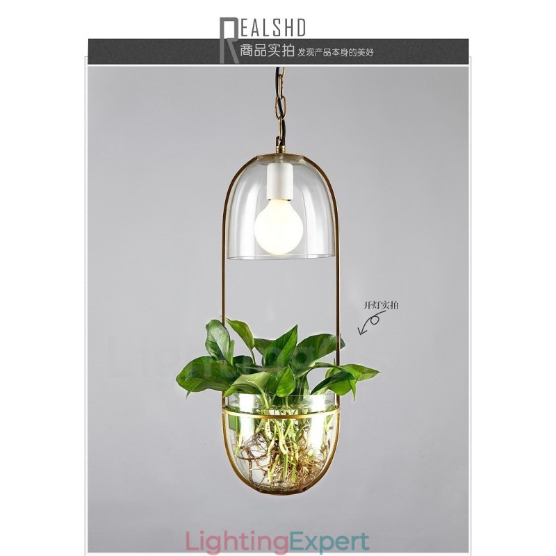 Rustic Lodge Metal Glass Pendant Light